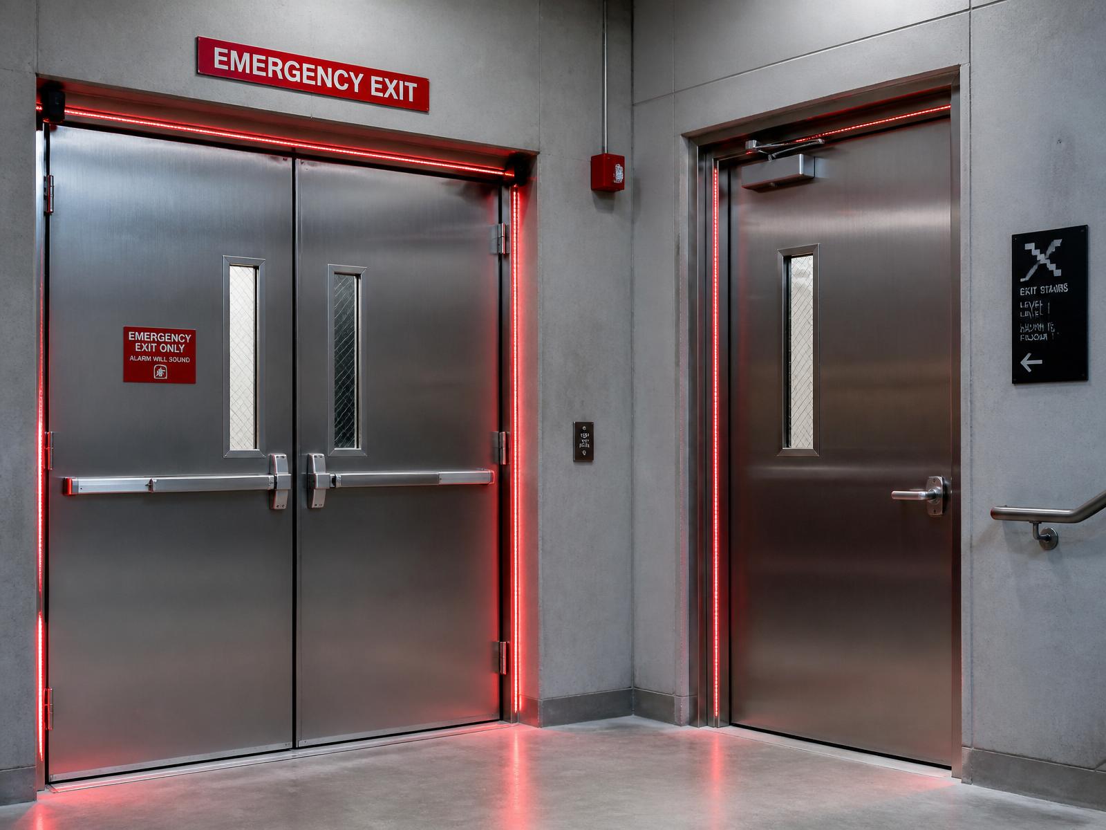 Acodor fire-rated steel door and cleanroom door 3D visualization